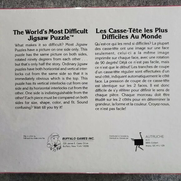 Worlds Most Difficult Puzzle Whales Edition Double Sided 529 - NOS 1993 - Picture 3 of 4
